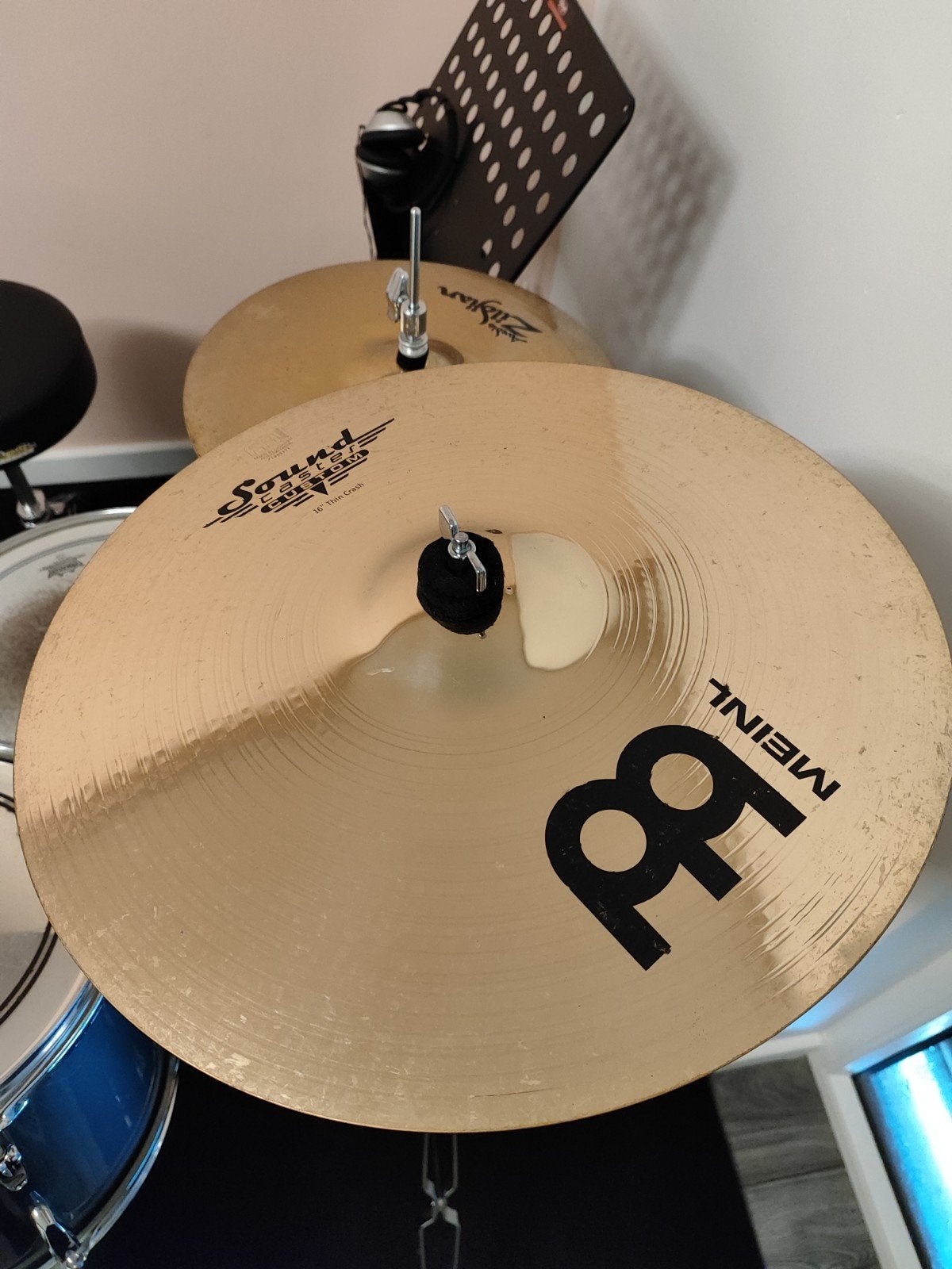 Meinl Soundcaster Custom 16" thin crash, Muziek en Instrumenten, Ophalen, Gebruikt