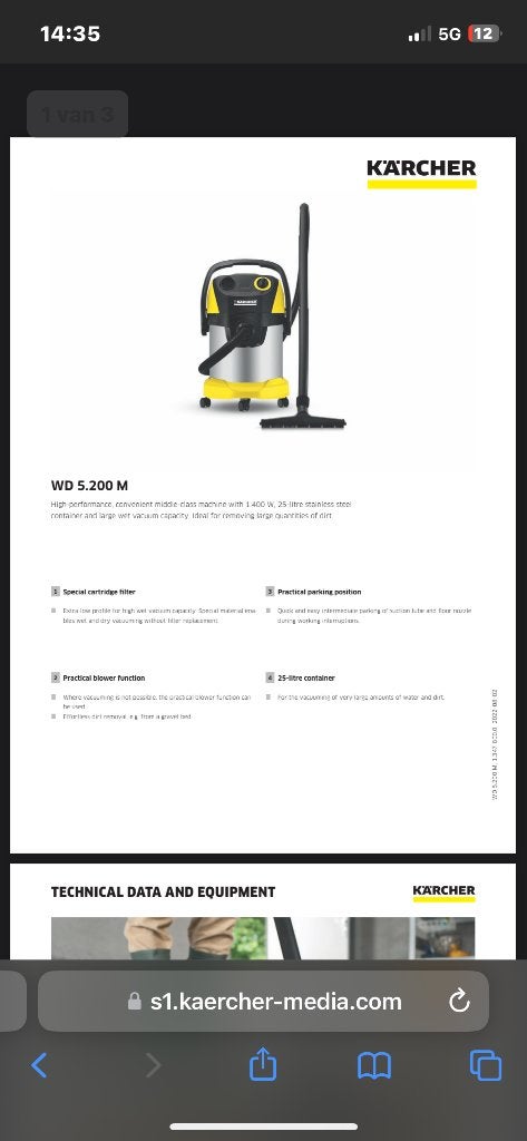 Karcher nat en droog, Ophalen, Zo goed als nieuw