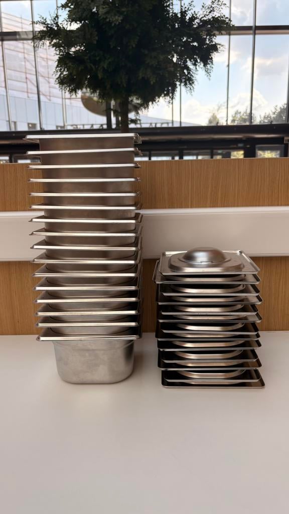 Bacs gastro inox + couvercles – comme neufs, Articles professionnels, Horeca | Équipement de cuisine, Enlèvement, Neuf, sans emballage