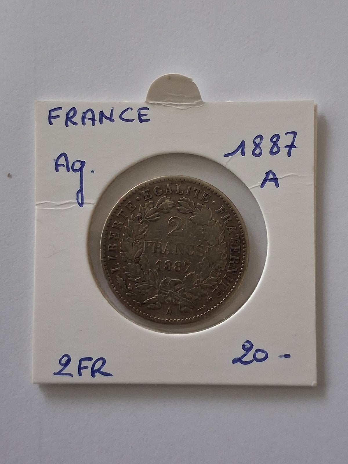 France 2 février 1887 (Acérès) AG, Enlèvement ou Envoi