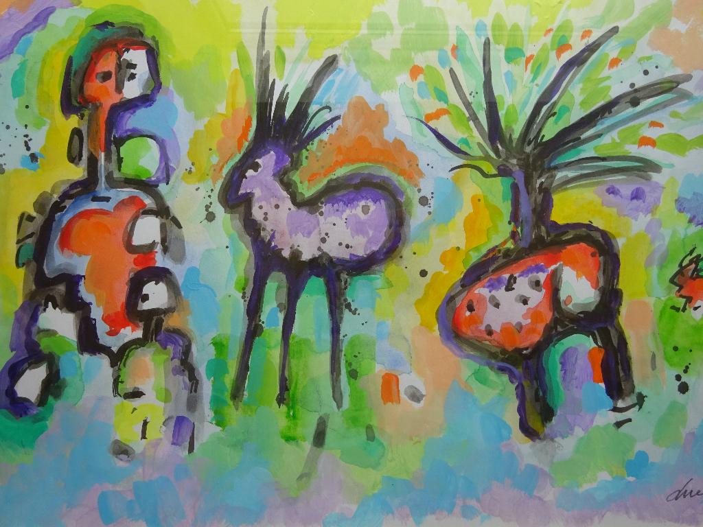 Lucas, GT, Cobra-figuren '23, 30 x 40 cm, Enlèvement ou Envoi