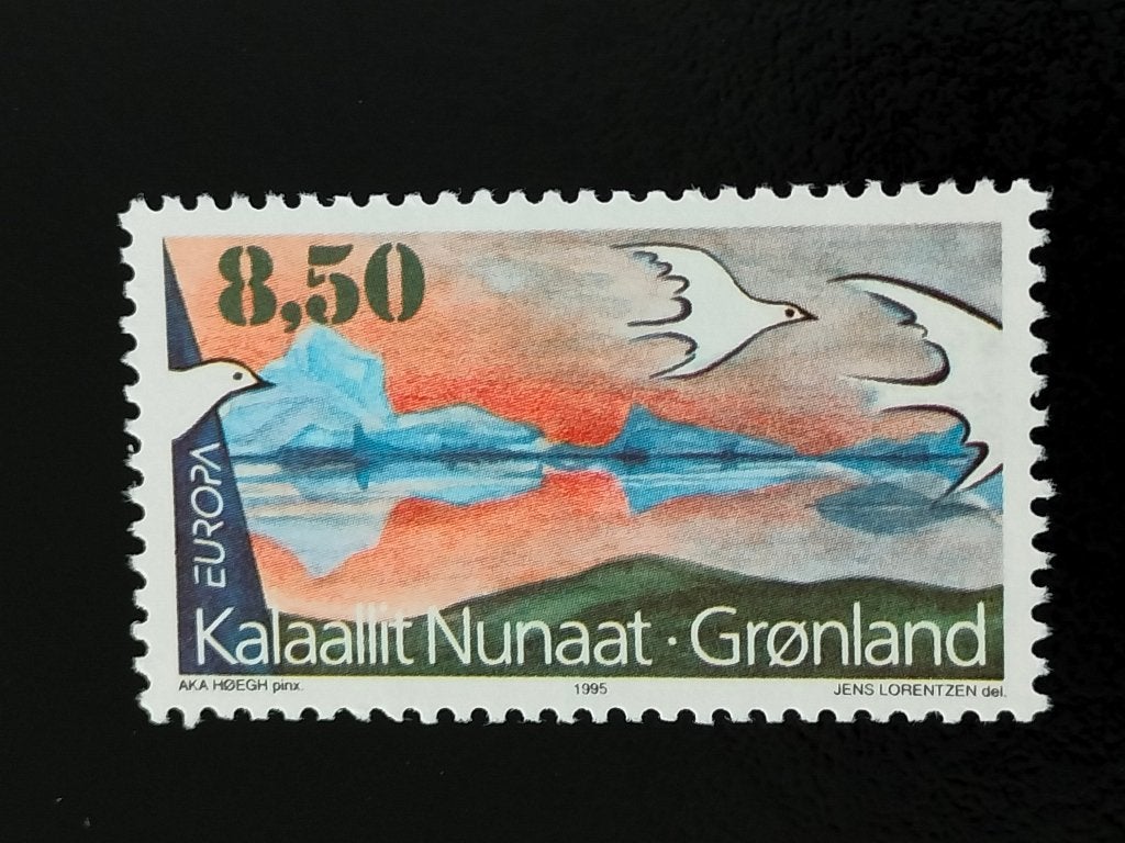 Groenland 1995 - Europa CEPT, vogels, vredesduiven, ijsberg, Verzenden, Denemarken, Postfris