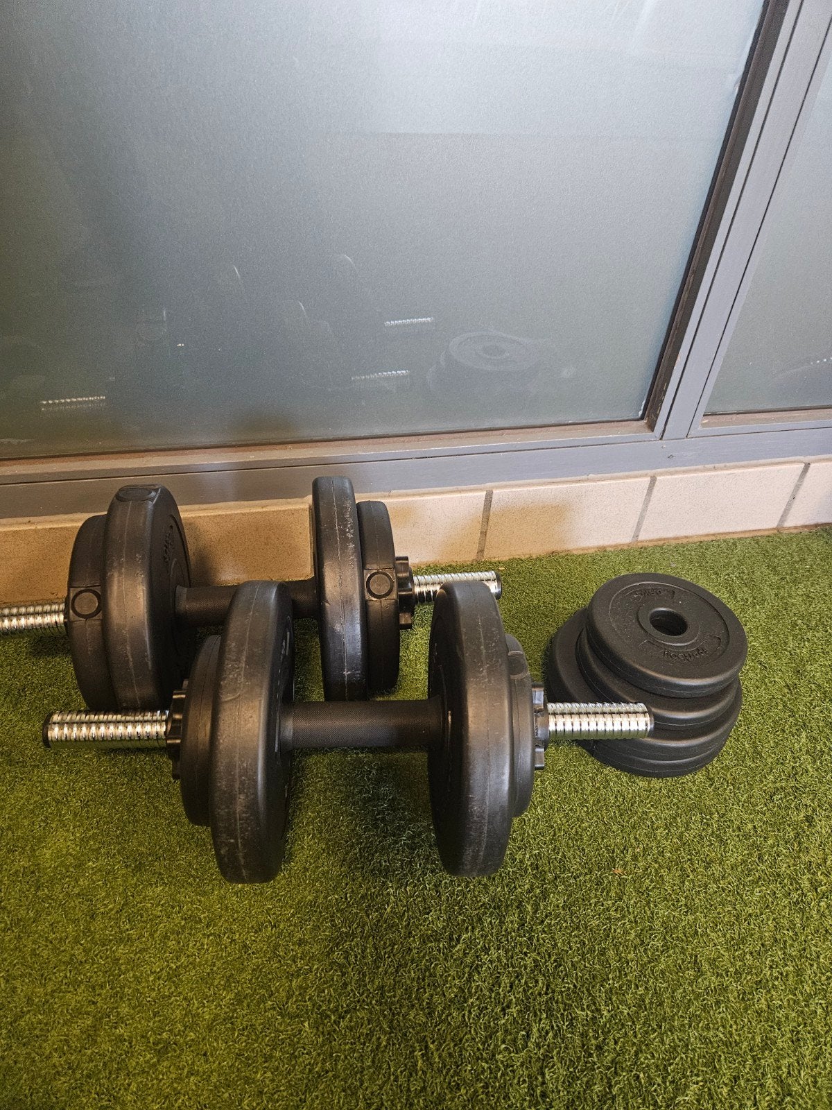 2x Kettlebel 12kg + balansbord + 4x dumbells, Ophalen, Gebruikt, Dumbbell