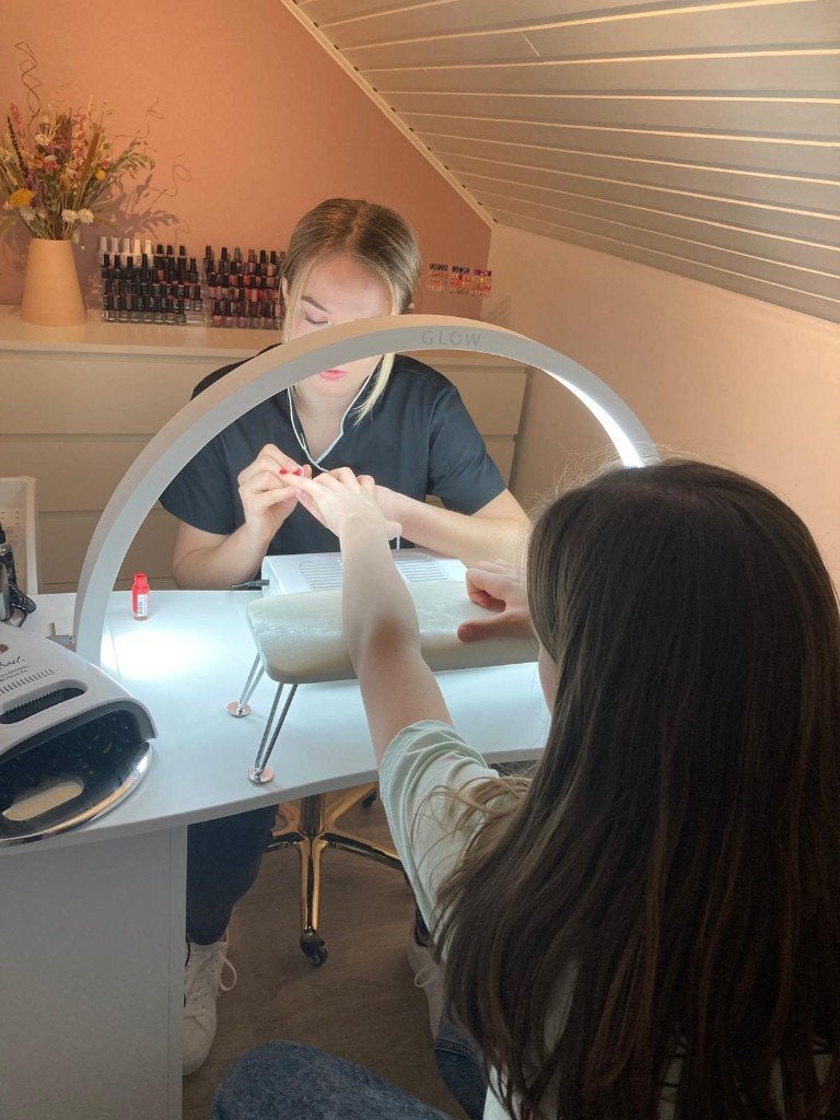 Tafellampboog Glow wit voor manicure, Ophalen, Zo goed als nieuw, Hand- en Voetverzorging