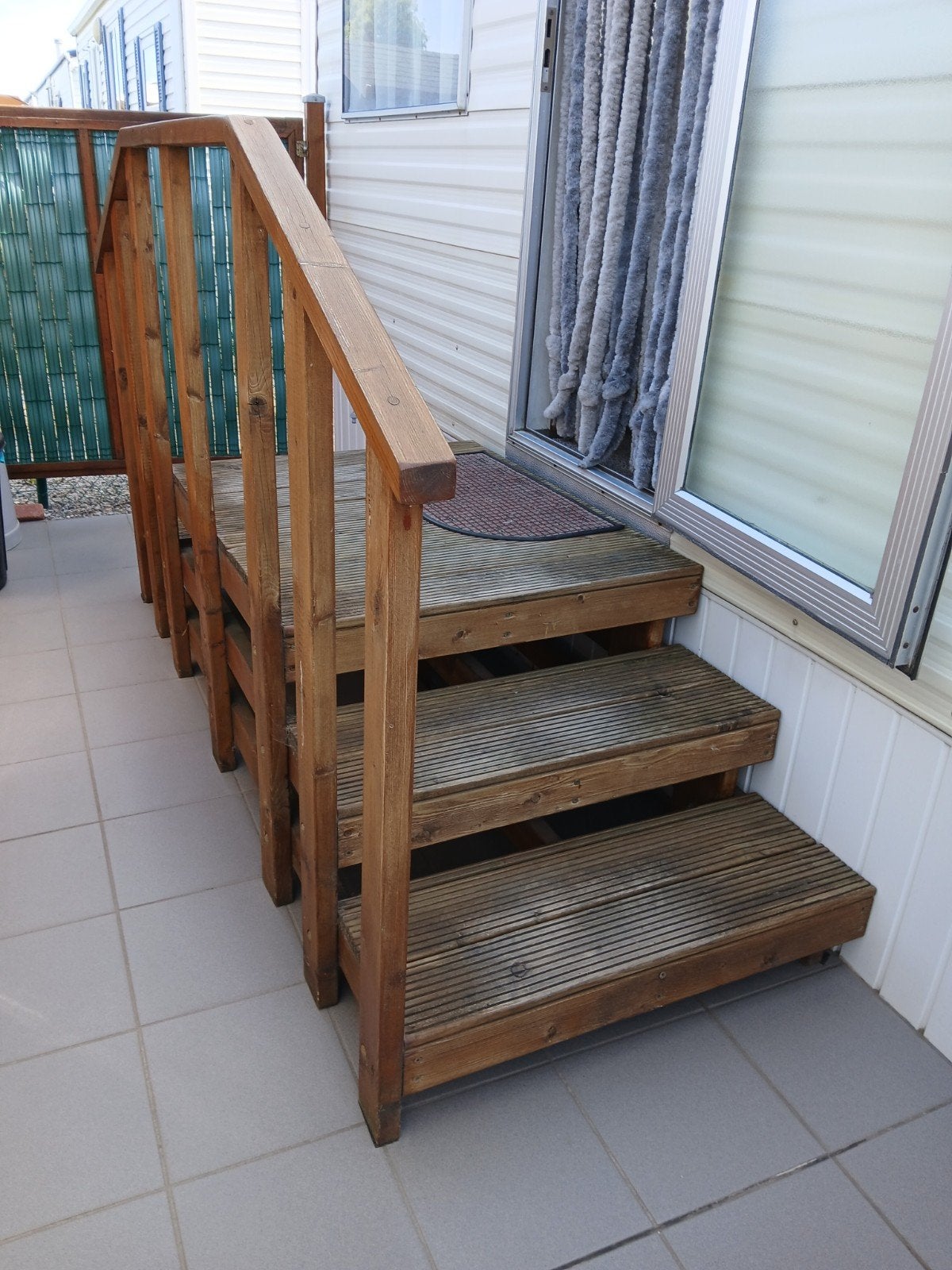 houten trap voor stacaravan, Particulier