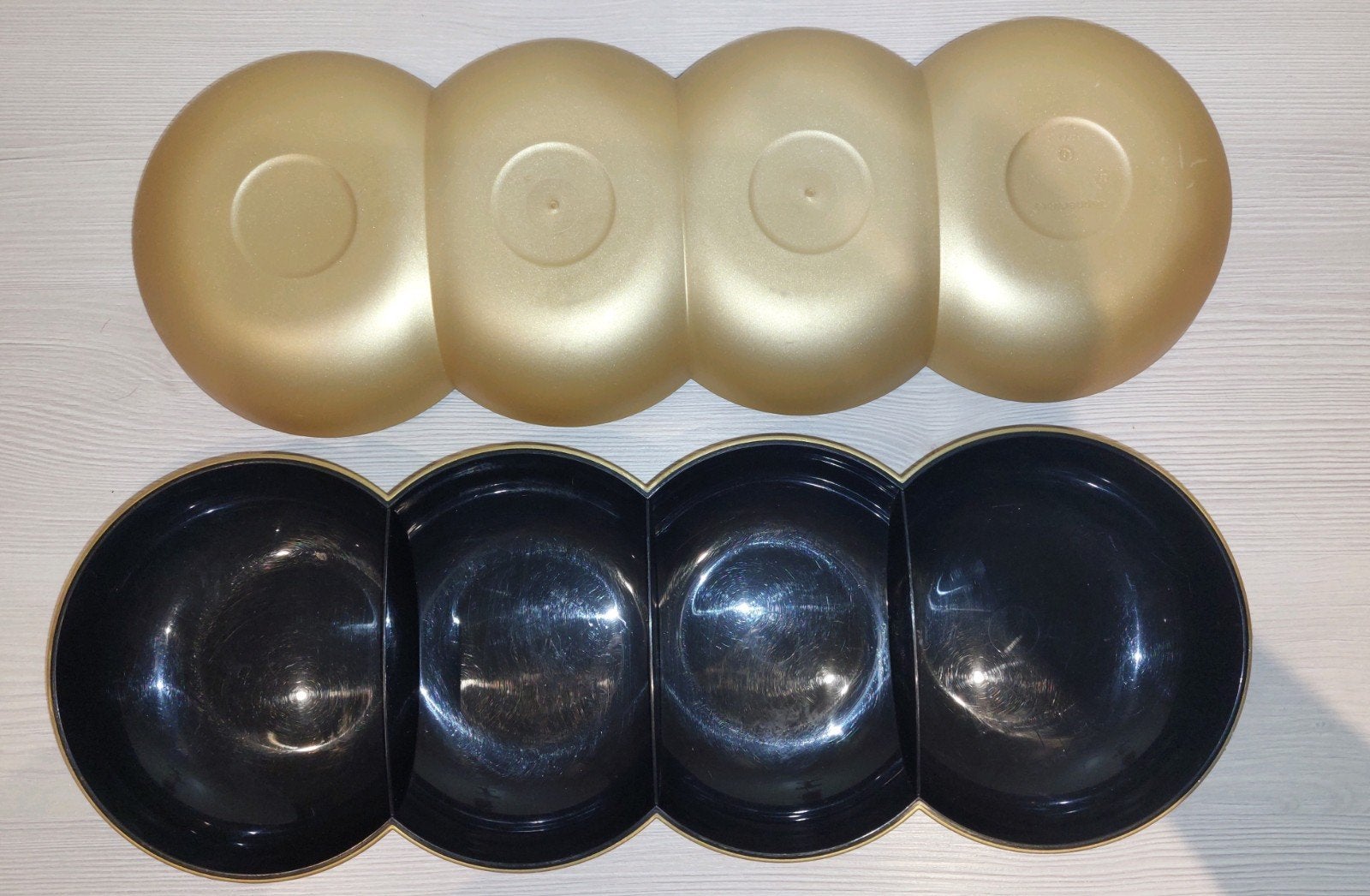 Tupperware - 2x Tapasschaal Allegra goud, Enlèvement ou Envoi
