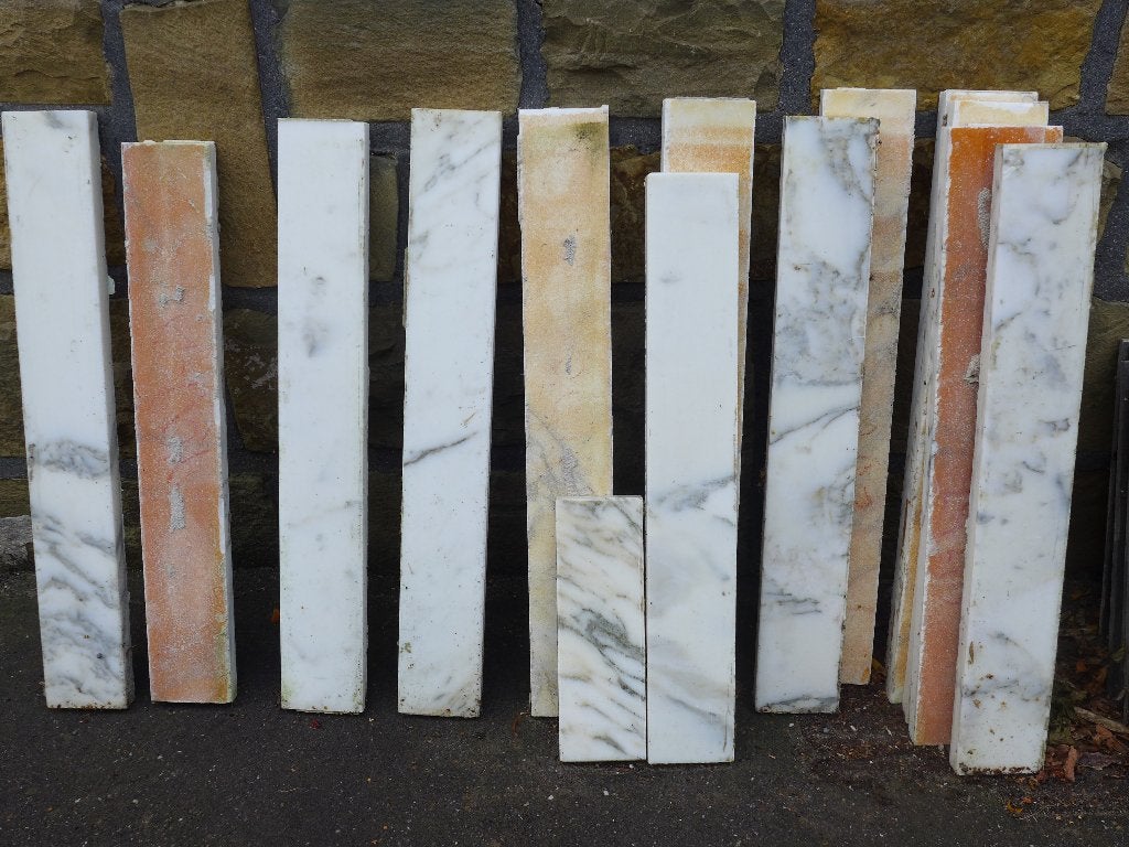 Plinthes marbre Carara, 7 cm haut, 7m long, 2 cm d'épaisseur, Bricolage & Construction, Enlèvement, Utilisé, 250 cm ou plus, Plinthes