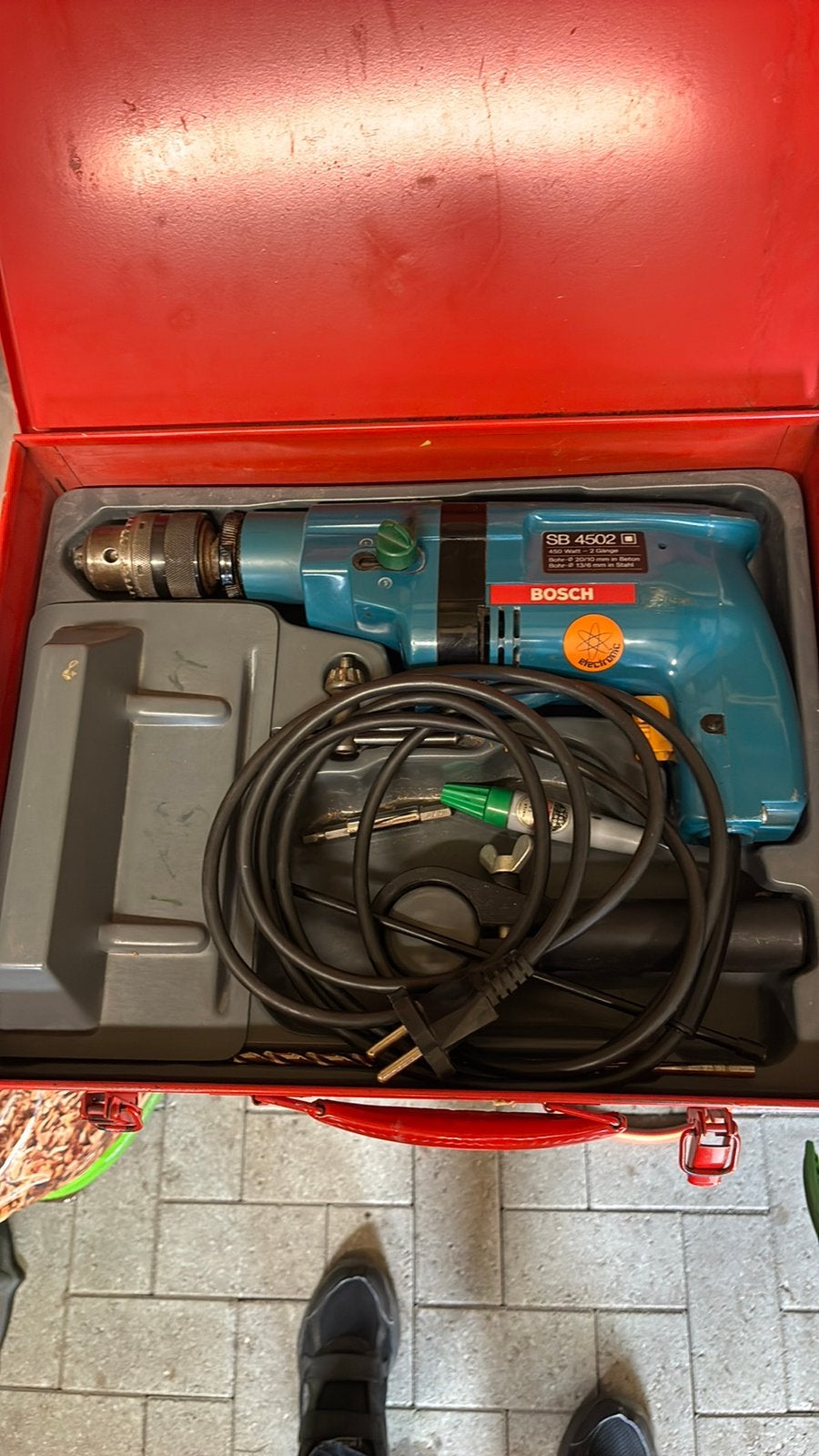 Bosch blauw vintage, Ophalen, Gebruikt, 400 tot 600 watt, Boormachine