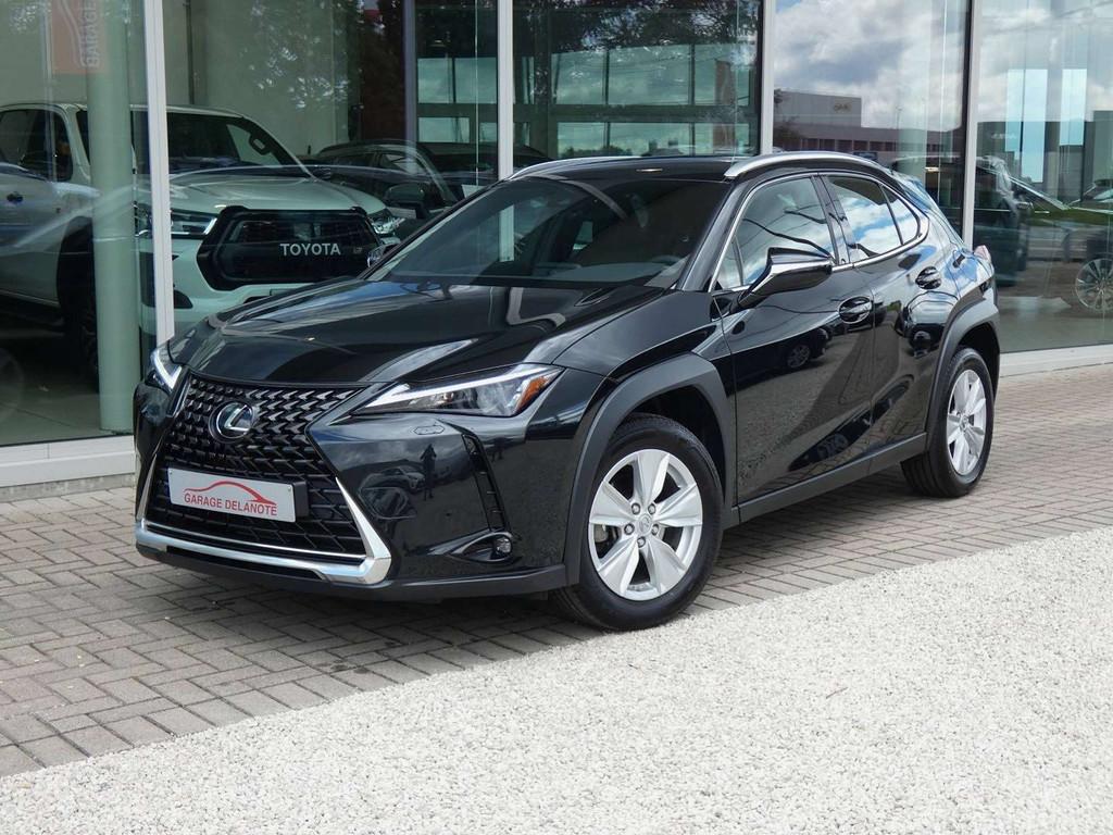 Lexus UX 250H HYBRID +ZWART LEDER +Zetelverwarming +Dodehoek, Auto's, Lexus, Gebruikt, 4 cilinders, Zwart, Bedrijf