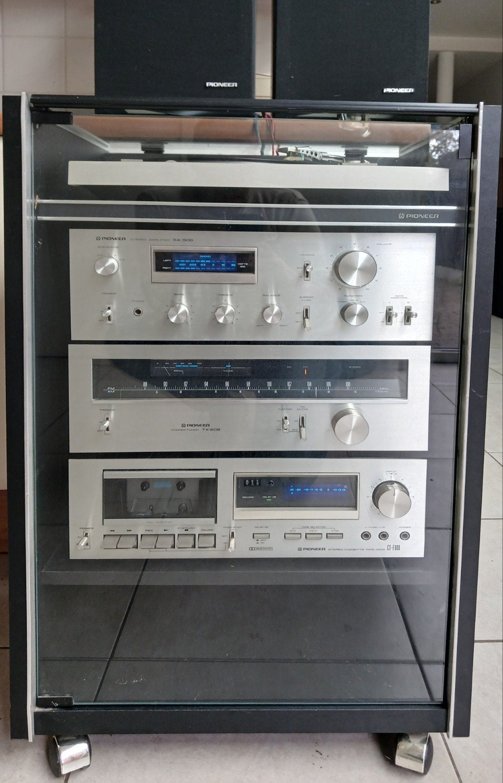 Pioneer Vintage HiFi Set (Blue Line) – Matching pair speaker, Audio, Tv en Foto, Ophalen, Cassettedeck, Pioneer