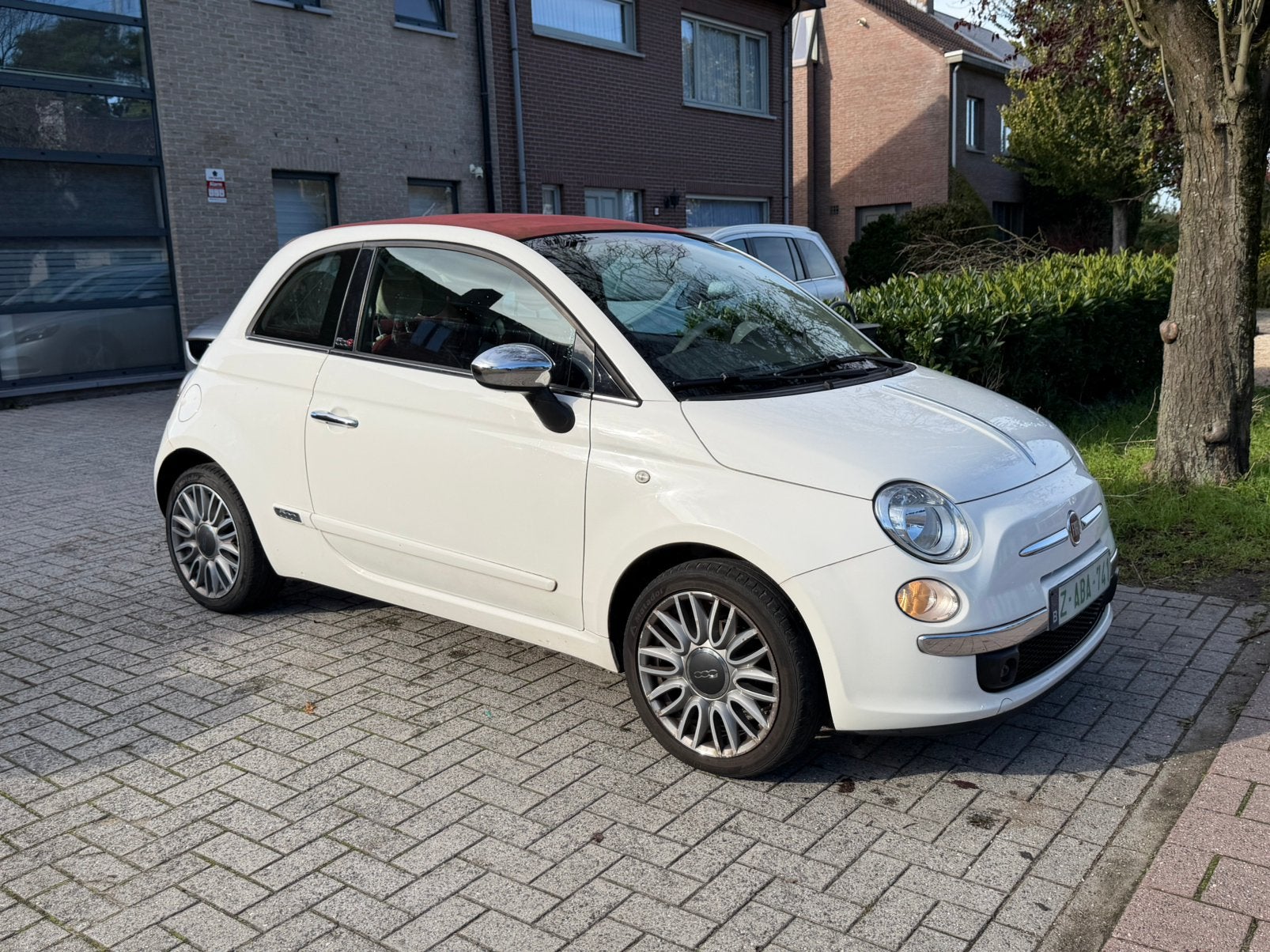FIAT 500C CABRIO – 1.2 BENZINE – 2015 – 120.000 KM, Auto's, https://public.car-pass.be/., Leder, Bedrijf, 500C