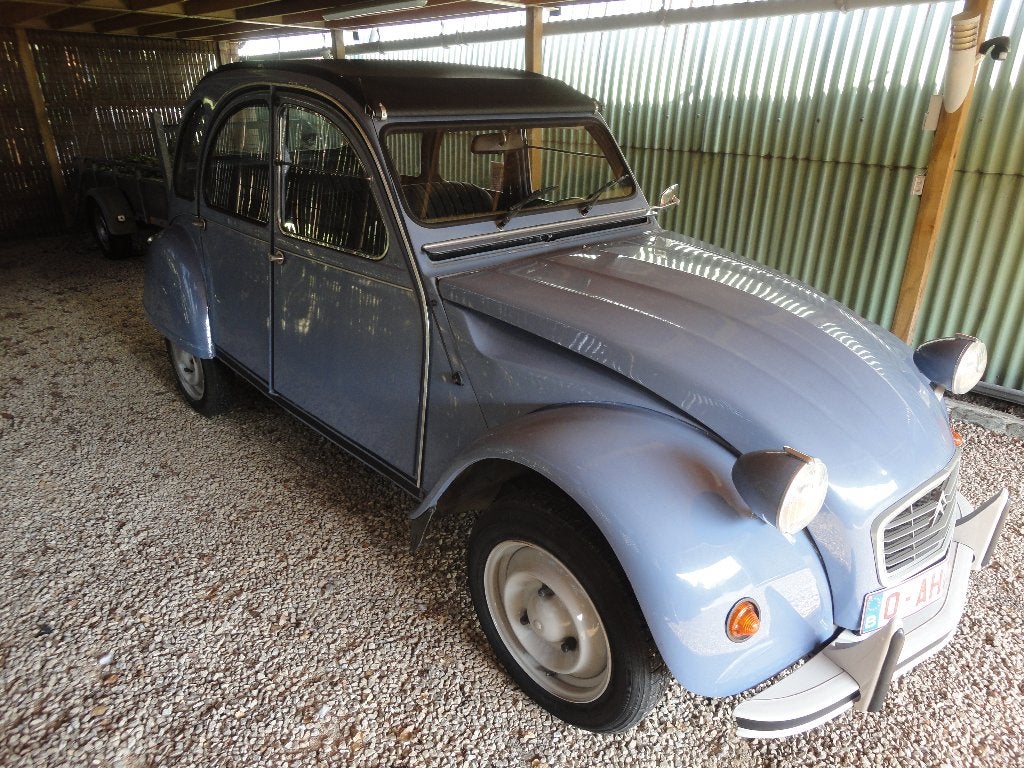 2 CV6 1990 - 1e lak - 60000 km - ORIGINELE STAAT niet gelast, Voorwielaandrijving, 602 cc, Cabriolet, Blauw