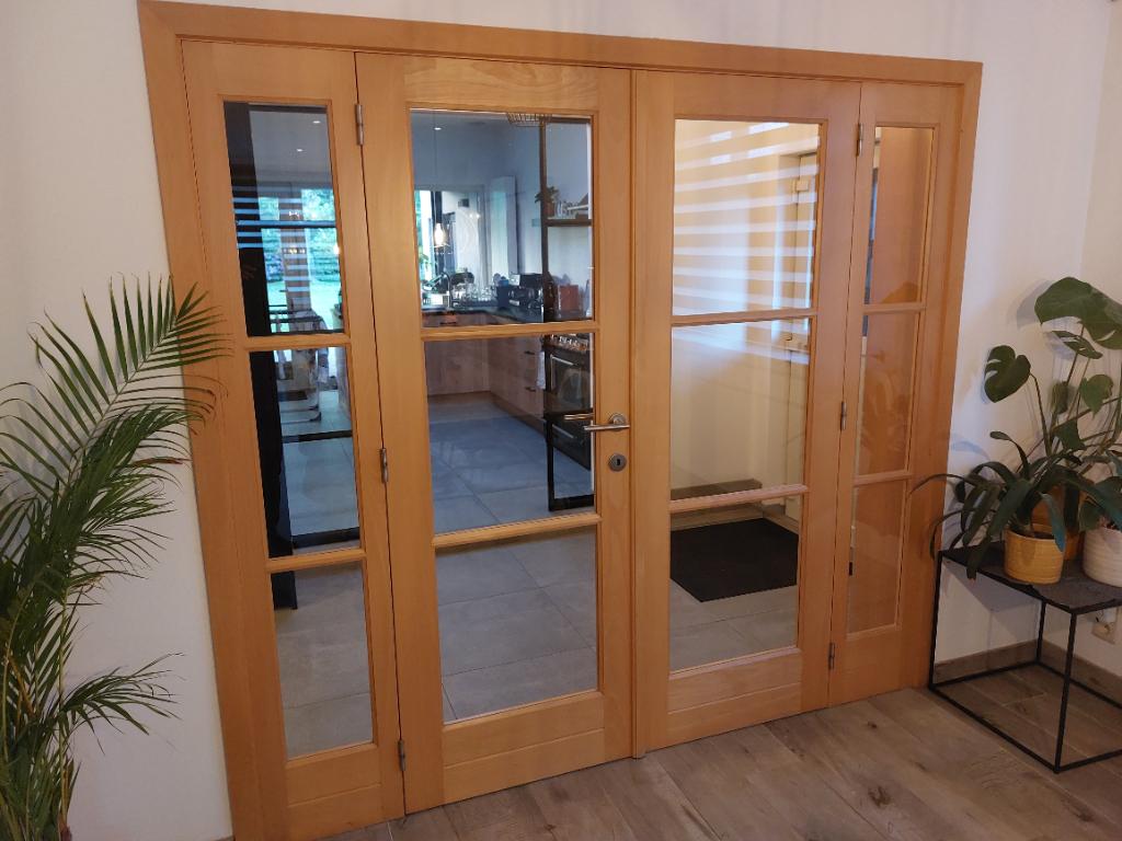 Dubbele glazen binnendeur, Ophalen, 120 cm of meer, Binnendeur, Zo goed als nieuw