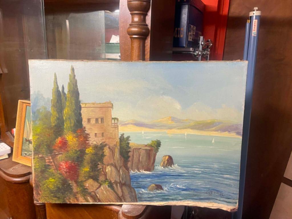 schilderij landschap Côte d'Azur 1958/Lekimpe/Galek, Antiek en Kunst, Kunst | Schilderijen | Klassiek, Ophalen