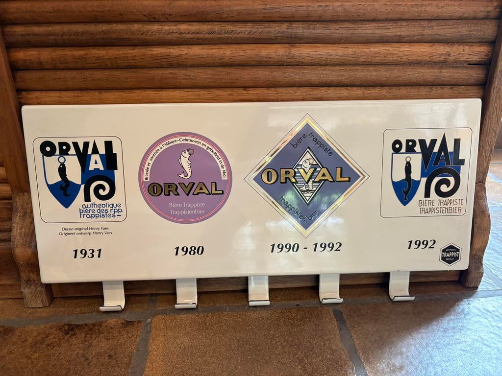 Orval plaque emaillee porte manteau, Collections, Marques & Objets publicitaires, Enlèvement ou Envoi, Comme neuf
