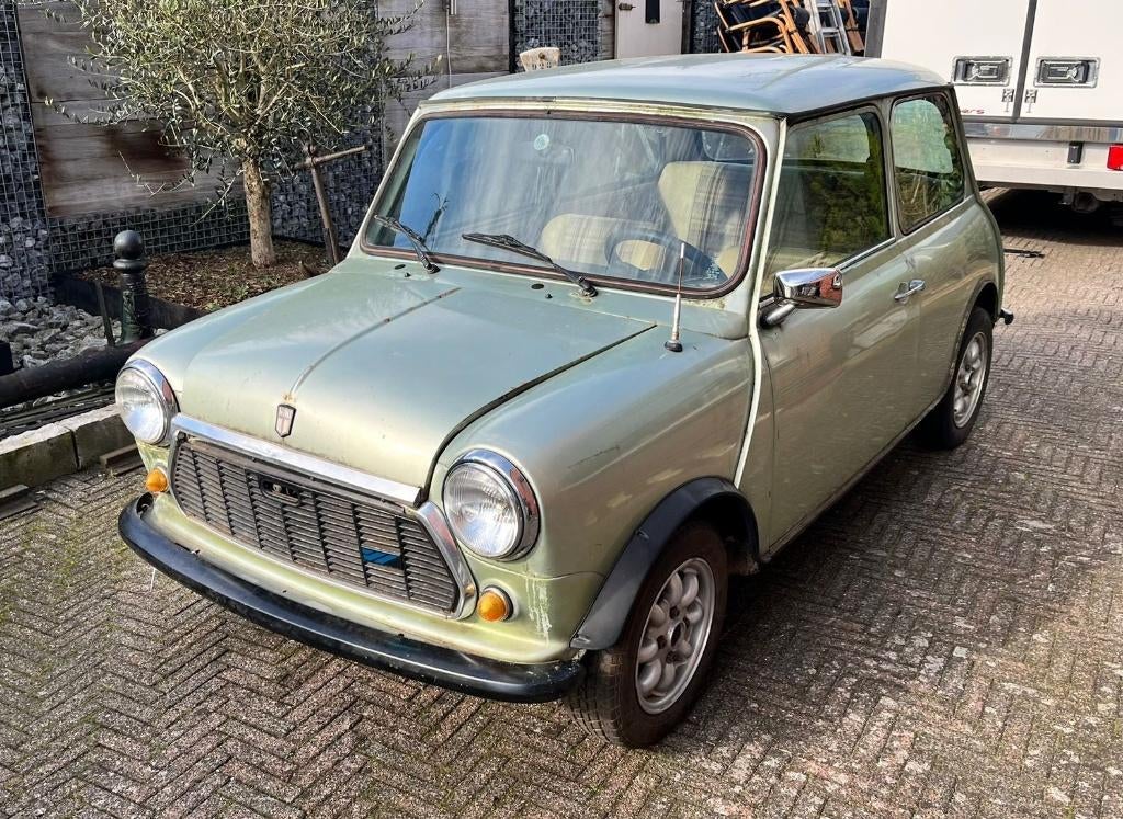 Mini 1000 1.0 HLE 1982 Groen, Auto's, Voorwielaandrijving, 4 zetels, Stof, Beige