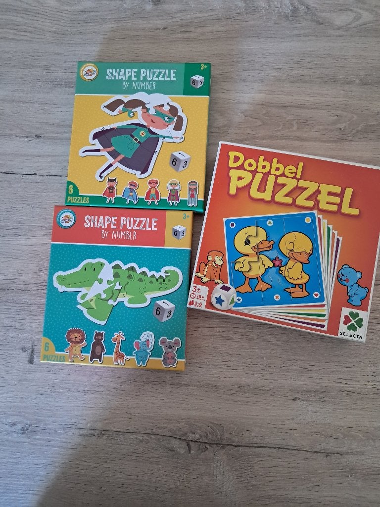 Pakket kinderpuzzels, Ophalen, Minder dan 10 stukjes, Zo goed als nieuw, 2 tot 4 jaar
