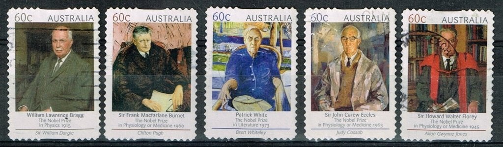 Postzegels uit Australie - K 6202 - nobelprijswinnaars, Verzenden, Gestempeld