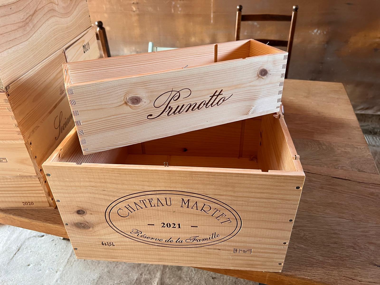 Boîtes à vin vides, Enlèvement, Comme neuf