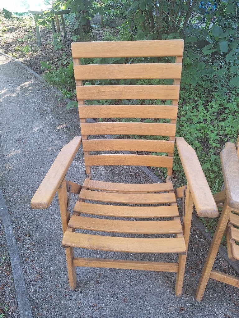 tuinstoelen, Jardin & Terrasse, Chaises de jardin, Enlèvement, Utilisé, Bois, Ajustable