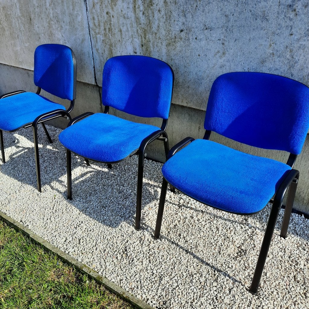 Stapelbare stoelen, Huis en Inrichting, Stoelen, Ophalen, Drie, Zwart, Zo goed als nieuw