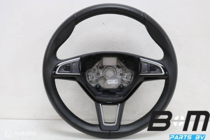 Multifunctioneel leder stuur Skoda Octavia 3 5E0419091BQ, Auto-onderdelen, Interieur en Bekleding, Gebruikt