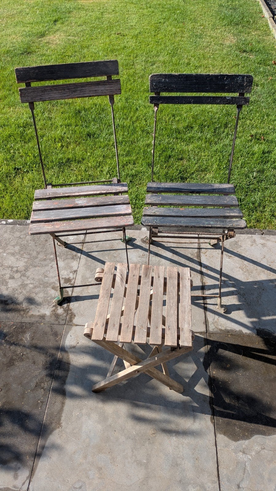 Vintage stoeltjes en tafeltje, Enlèvement