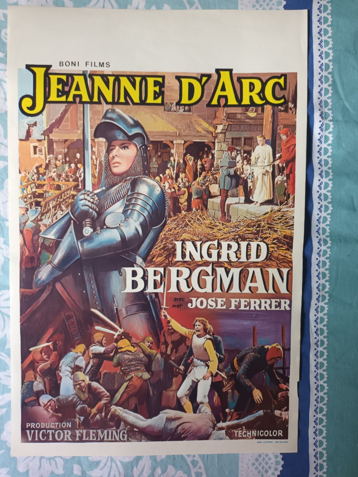filmposter Jeanne D'arc, Enlèvement ou Envoi, Rectangulaire vertical, A1 jusqu'à A3, Utilisé