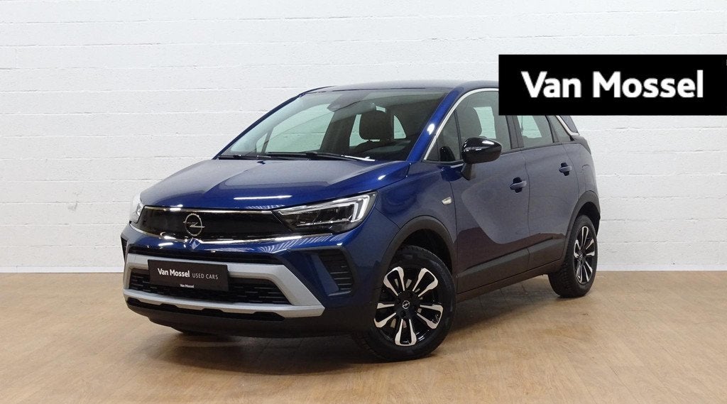 Opel Crossland 1.2T Elegance automaat+gps+camera+winterpack, Gebruikt, 1199 cc, Blauw, 5 deurs