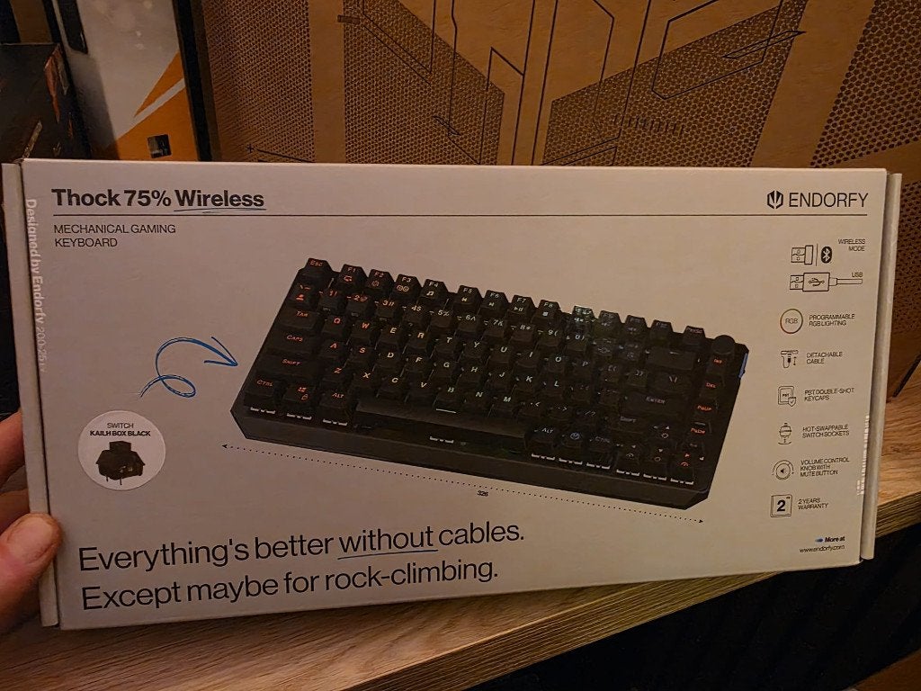 Endorfy Thock 75% Wireless mechanisch gaming toetsenbord, Ophalen, Nieuw, Gaming toetsenbord