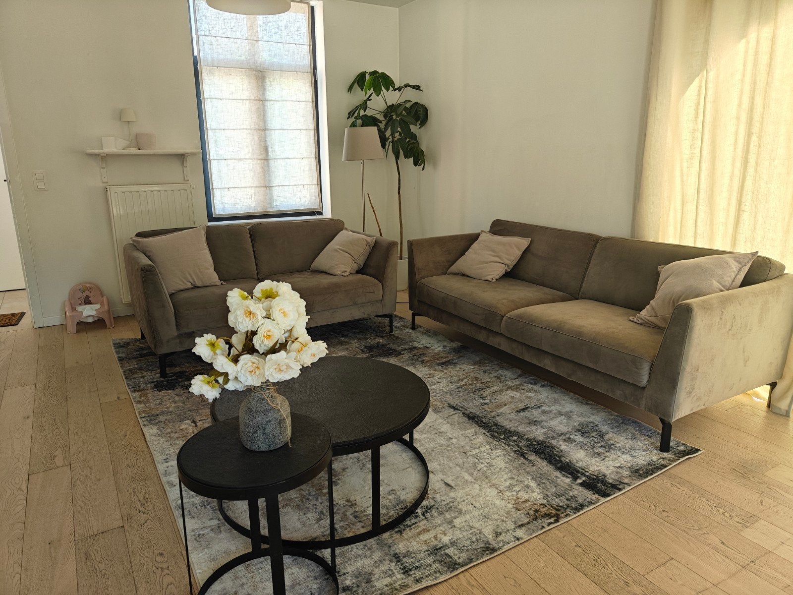 grijze zetels velvet, Huis en Inrichting, Ophalen