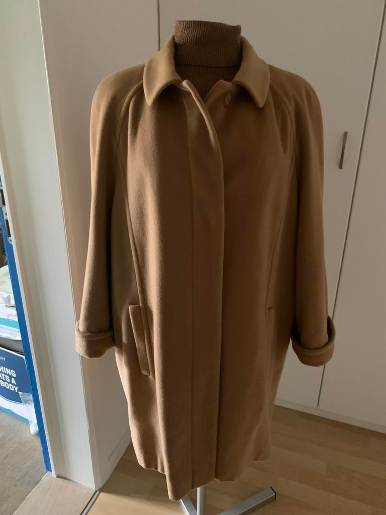 Klasse mantel winterjas 48 Delmod beige lamswol angora ragla, Kleding | Dames, Ophalen of Verzenden, Zo goed als nieuw, Beige