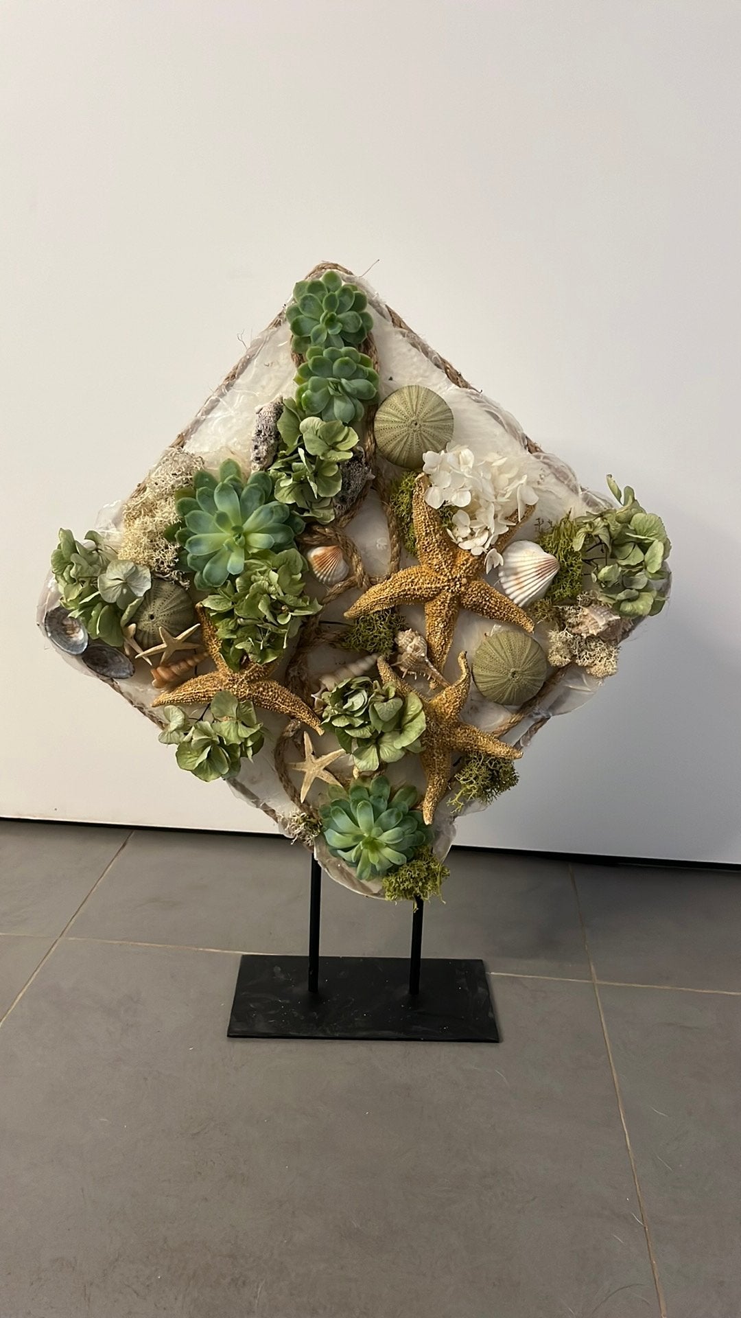 Handmade decoratie met schelpen, Ophalen, Zo goed als nieuw