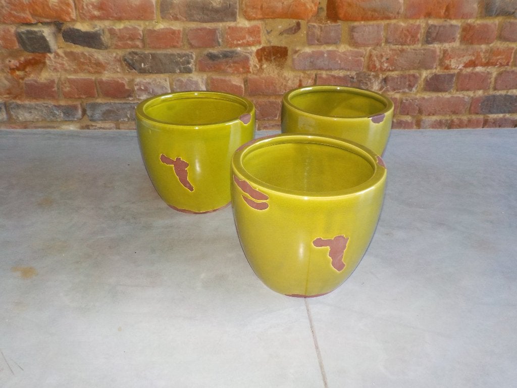 Lot van 3 nieuwe stenen bloempotten, Ophalen, Binnen