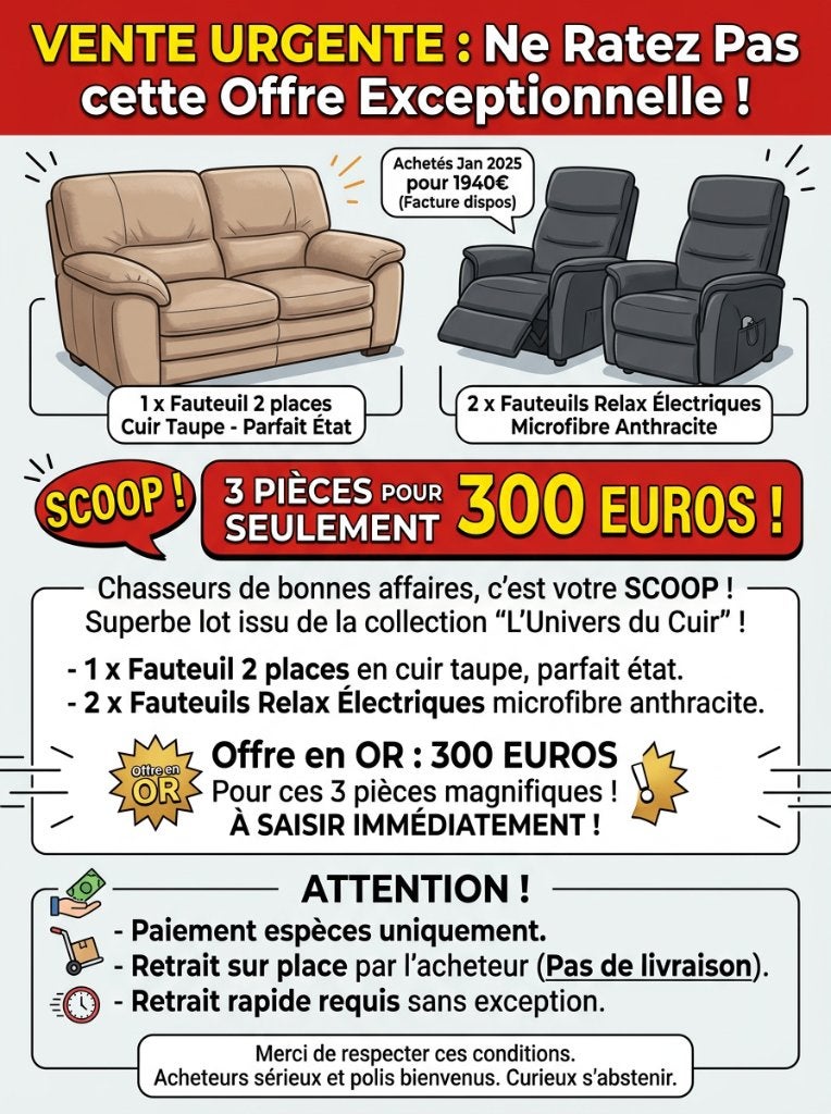 Special aanbieding: fauteuilset  een onverslaanbare prijs, Ophalen, Gebruikt, Leer