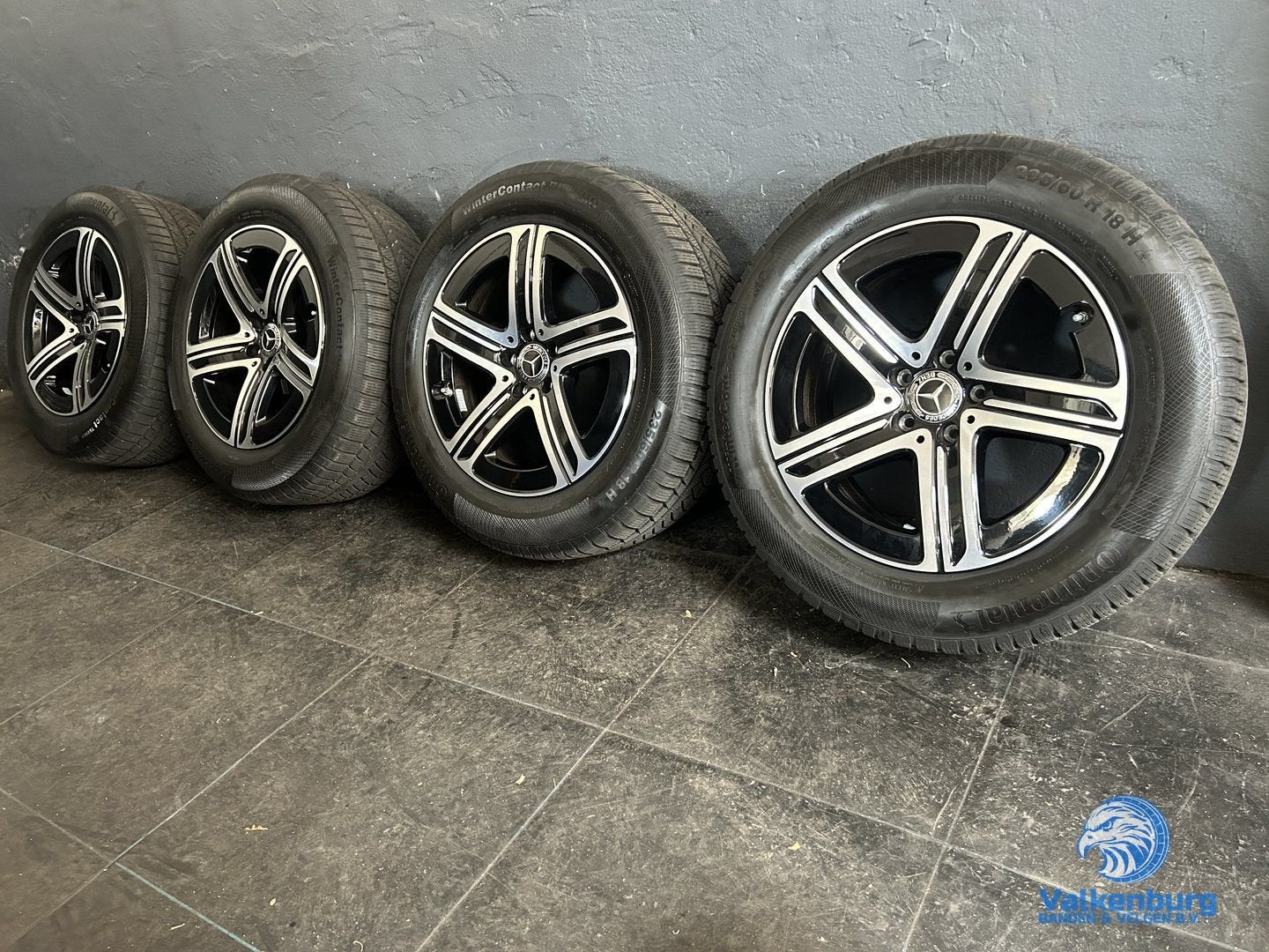 9-10mm! Originele Mercedes GLC W254 X254 C254 18 inch zwarte, Autos : Pièces & Accessoires, Pneus & Jantes, Pneus et Jantes, Pneus hiver