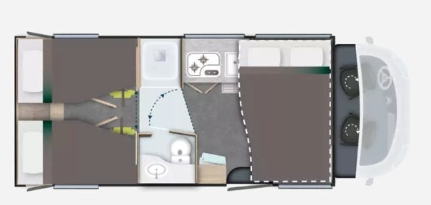 matras hefbed mobilhom, Ophalen, Matras, Nieuw, Tweepersoons