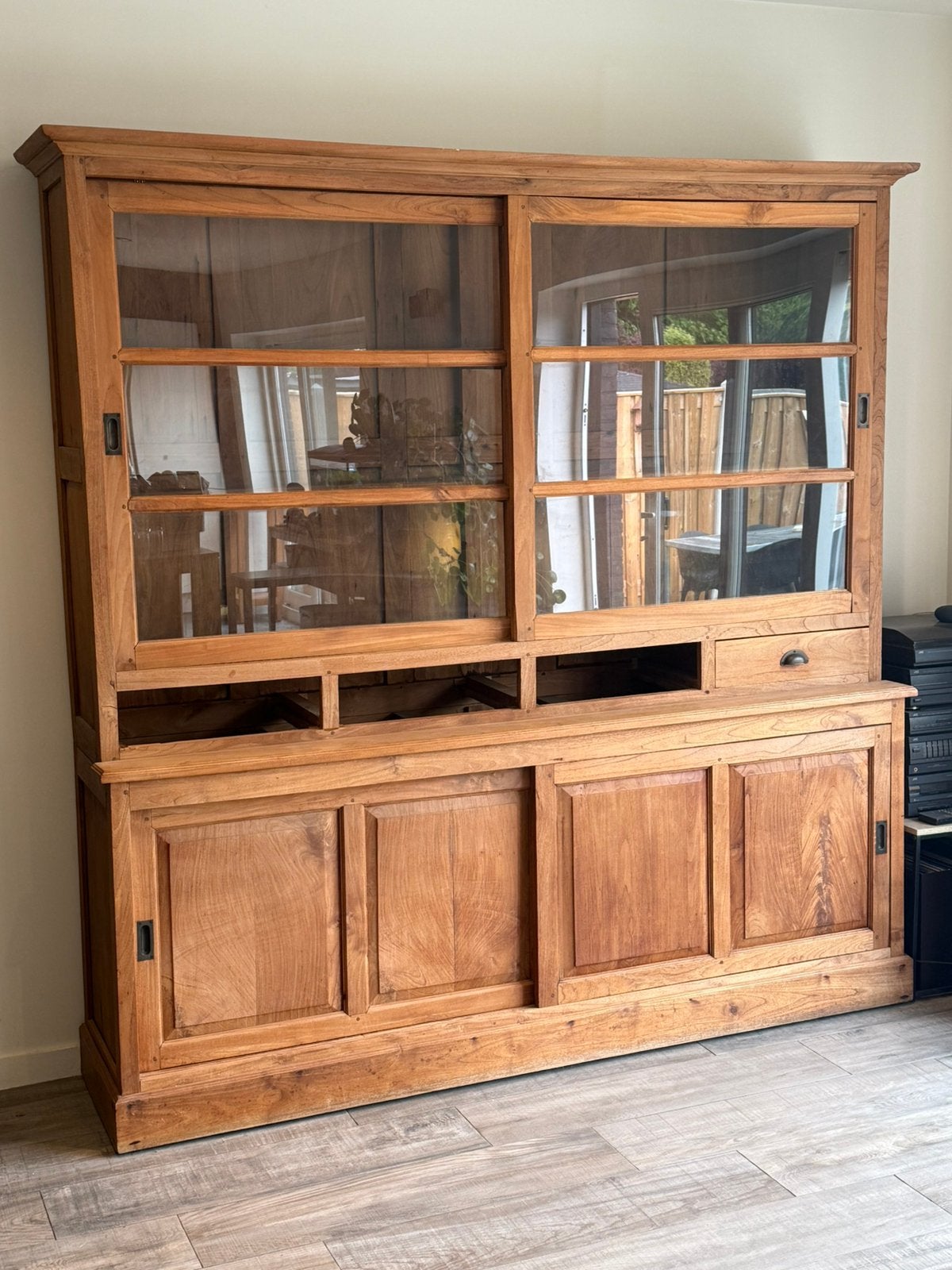 Teak kast, alle schuiven aanwezig, Huis en Inrichting, Kasten | Buffetkasten, Ophalen, 150 tot 200 cm, Teakhout, Zo goed als nieuw