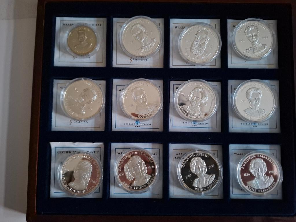 zilver munten Belgisch koningshuis, Postzegels en Munten, Munten | België, Ophalen, Zilver, Setje, Zilver