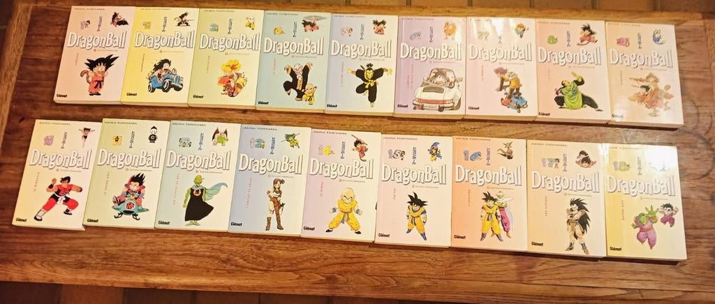 Dragon ball mangas du 1 au 18 version ancienne bon état., Ophalen