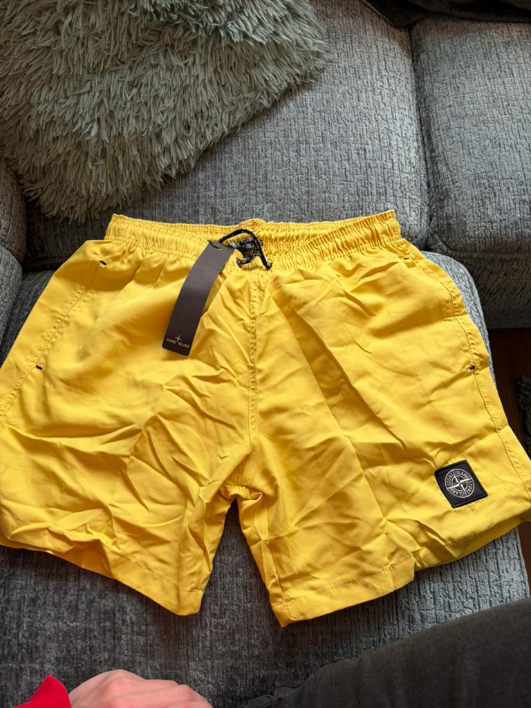 Stone island zwembroek geel, Verzenden, Overige maten, Geel, Zwemshort