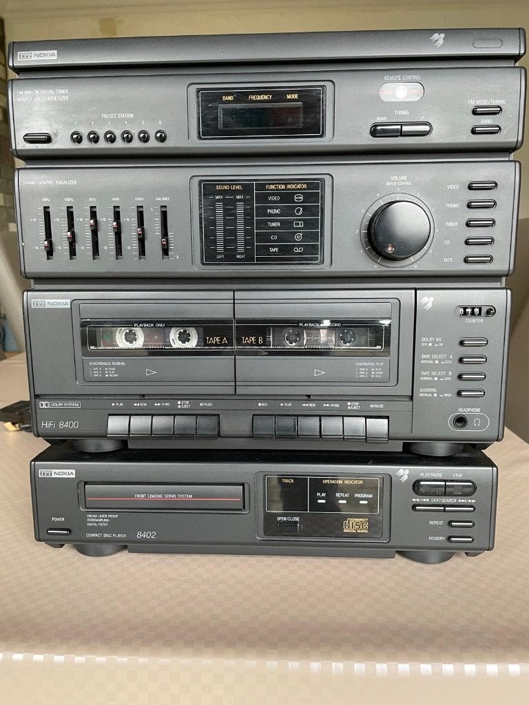 Vintage ITT Nokia stereotoren + Telefunken luidsprekers, Audio, Tv en Foto, Ophalen, Gebruikt, Cassettedeck, Overige merken