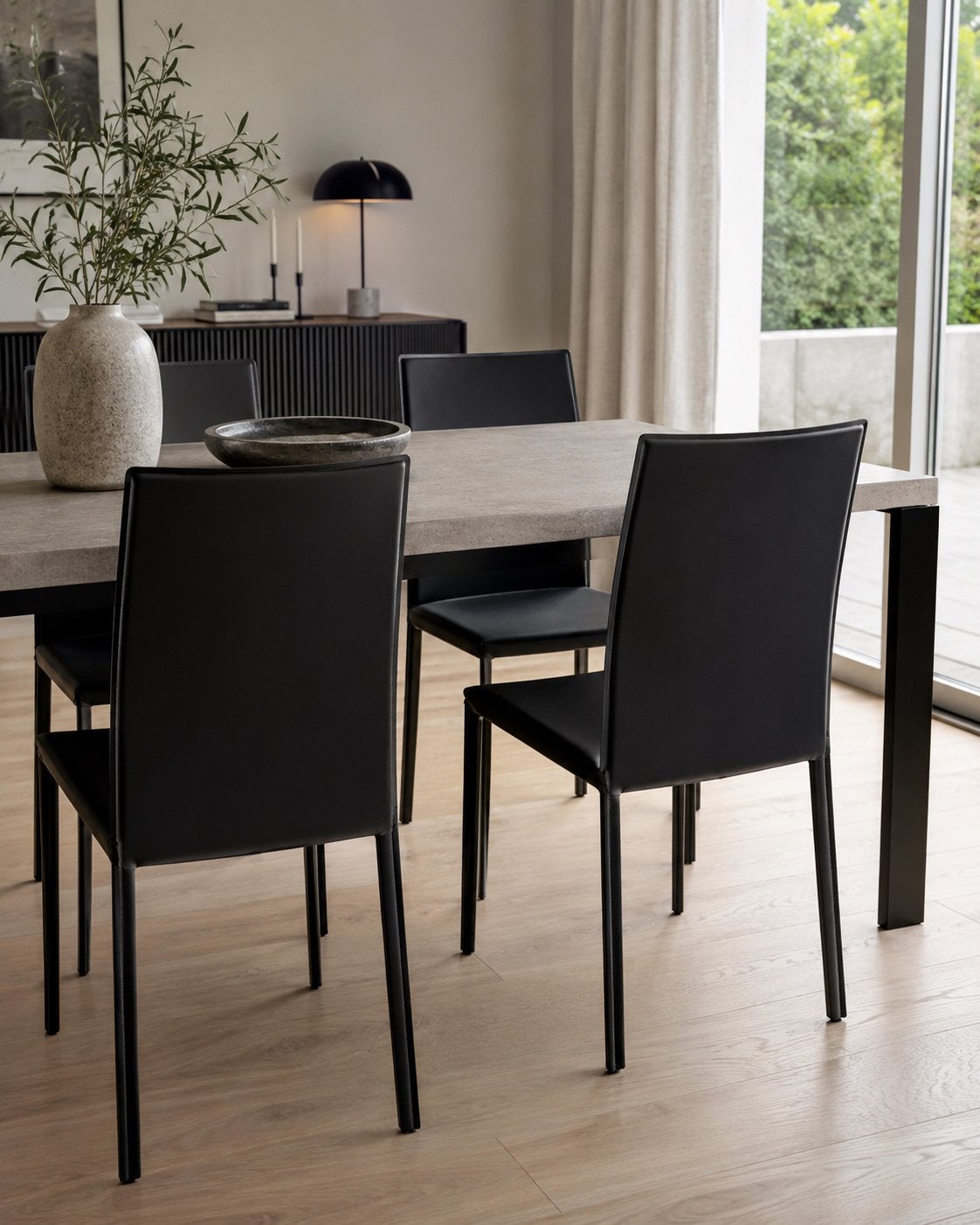 Chaises en cuir noir Bo Concept, Maison & Meubles, Enlèvement, Utilisé