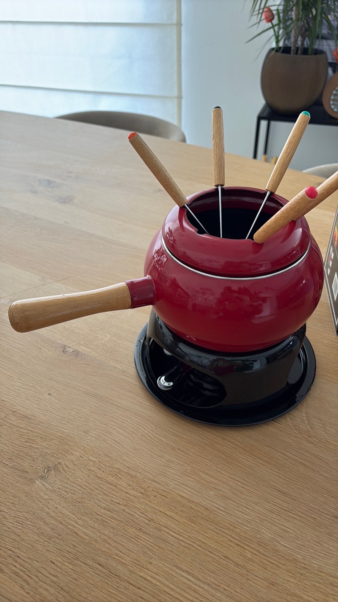 Tafel fondue set op brandpasta, Ophalen, Zo goed als nieuw