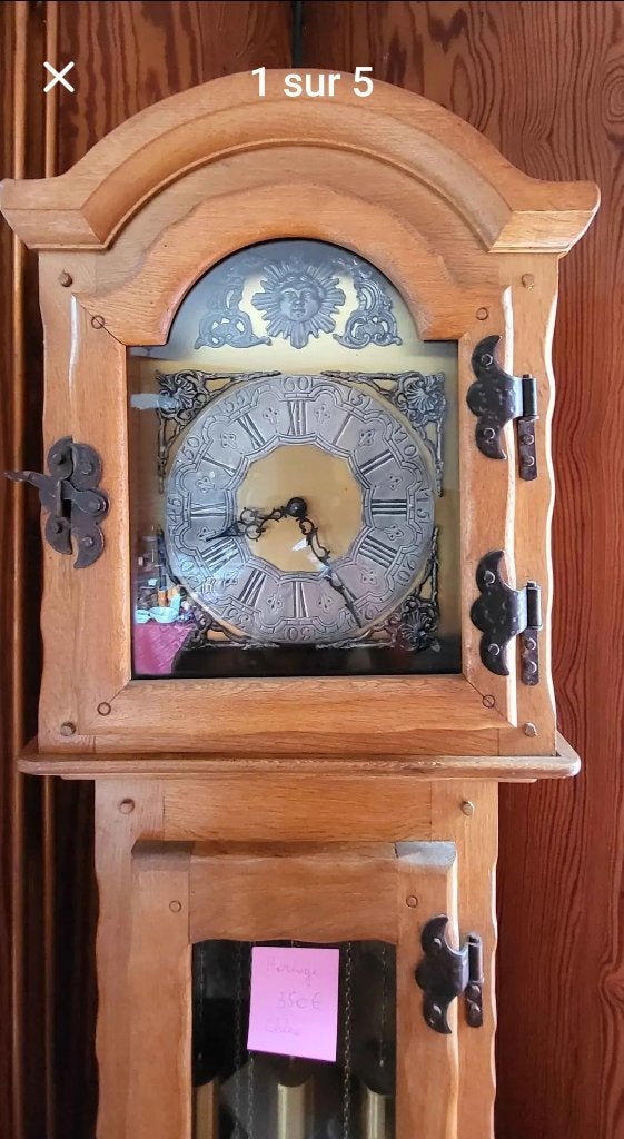 Horloge de parquet en chêne, Enlèvement, Neuf