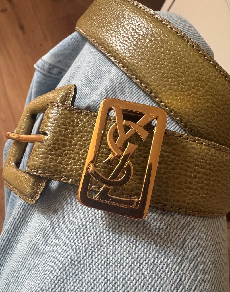Vintage YSL riem, Kleding | Dames, Echt leder, 90 tot 100 cm, Tailleriem, Ophalen of Verzenden