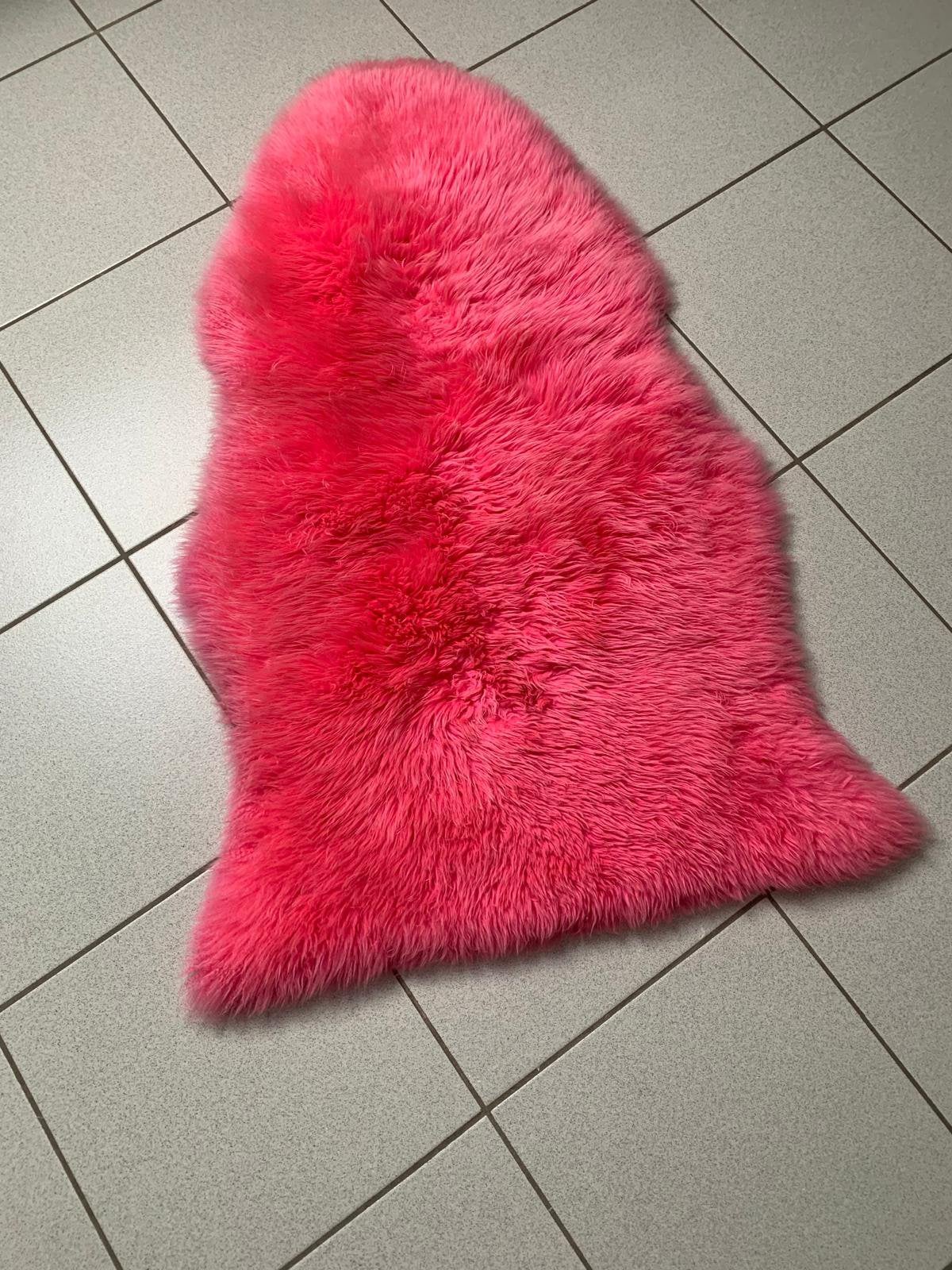 Roze vloerkleed van imitatiebont, Ophalen of Verzenden, Gebruikt, Imitatiebont, Roze