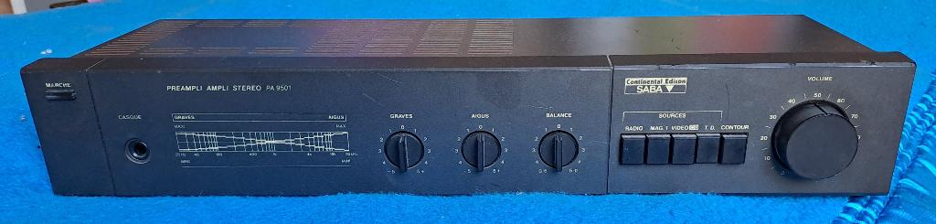 Préampli ampli stéréo - Continentale Edison SABA PA 9501, Enlèvement, Stéréo