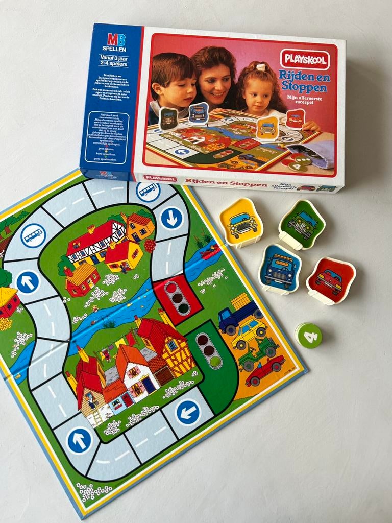MB playskool - rijden en stoppen - Vintage 1986, Ophalen of Verzenden, Zo goed als nieuw
