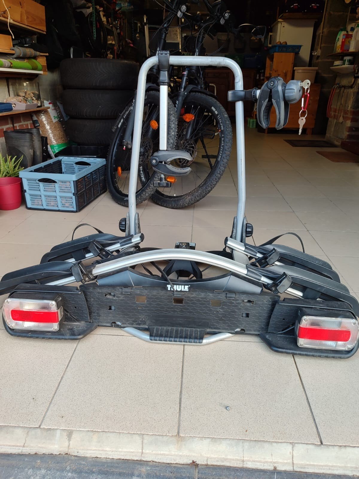 porte velo thule euroway g2 2 vélos, Ophalen, Zo goed als nieuw, Brede banden, 2 fietsen